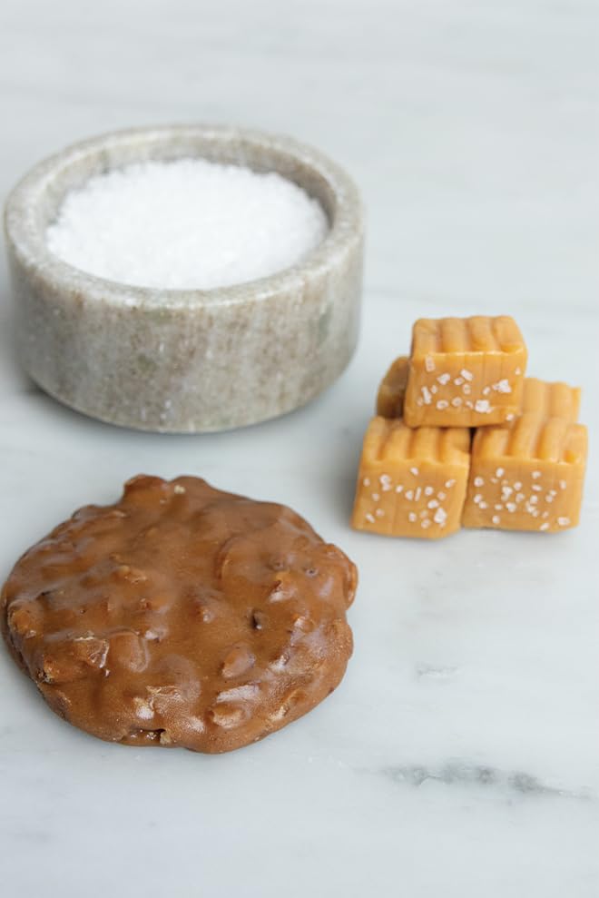 Aunt Sally's Creamy Salted Caramel Pralines - 12 count box- New Orleans Most Famous Praline- Handmade Pecan Candy