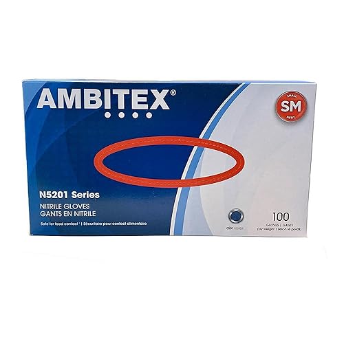 Ambitex Nitrile Gloves Powder Free, Small, 100 / CT