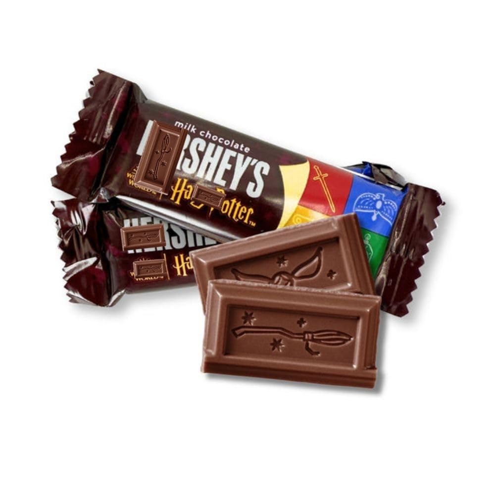 Wizard Themed Milk Chocolate Snack Size Candy Bars Individually Wrapped Bulk Bag - 1 lb (Approx. 25 pieces)