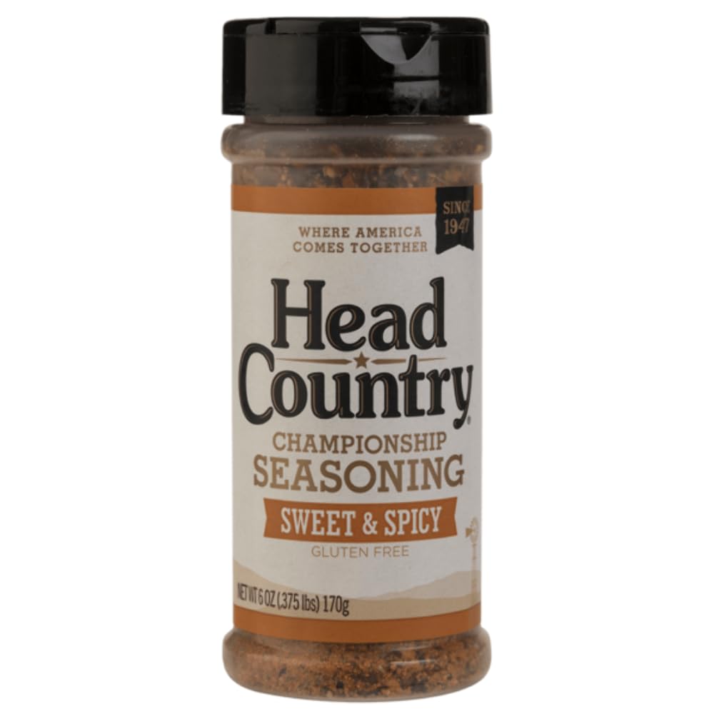 Head Country Championship BBQ Seasoning, Sweet & Spicy | BBQ Seasonings and Rubs | Smoking & Grilling Spices and Seasonings | 5.12 Ounce