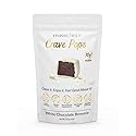 White Chocolate Brownie Pops (5 Brownies) Gluten-Free, High Protein (10g), Low Sugar, Guilt-Free Snack with Clean Ingredients - No Seed Oils - Kid