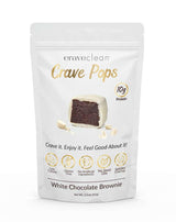 White Chocolate Brownie Pops (5 Brownies) Gluten-Free, High Protein (10g), Low Sugar, Guilt-Free Snack with Clean Ingredients - No Seed Oils - Kid