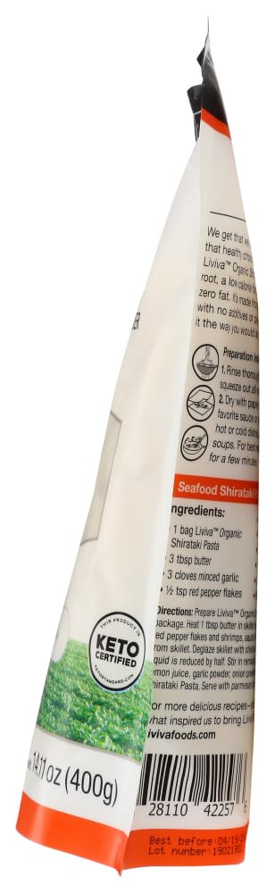 Liviva Organic Penne Shirataki Pasta With Oat Fiber, 14.11 oz