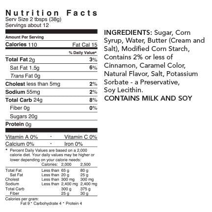 Lyons Cinnamon Designer Dessert Sauce Squeeze Bottle, 16 ounces