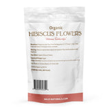 Halo Naturals Organic Hibiscus Flowers Cut & Sifted, 4 Ounces (Hibiscus sabdariffa) USDA Certified | Resealable Pouch| Packaged in The USA