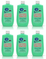 Soilove Laundry Stain Remover Liquid - 6 Bottles (16oz) - Powerful Prewash for Blood, Grease, Ink, Grass, Food, & More - Advanced formula clothes