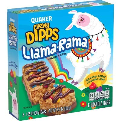 Quaker Chewy Dipps Llama Rama Granola Bars - 6ct (Pack of 2)