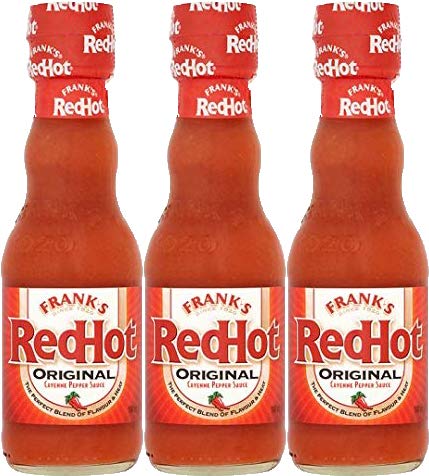 Frank's Red Hot Cayenne Pepper Sauce, 5oz Glass Bottle (Pack of 3, Total of 15 Oz)