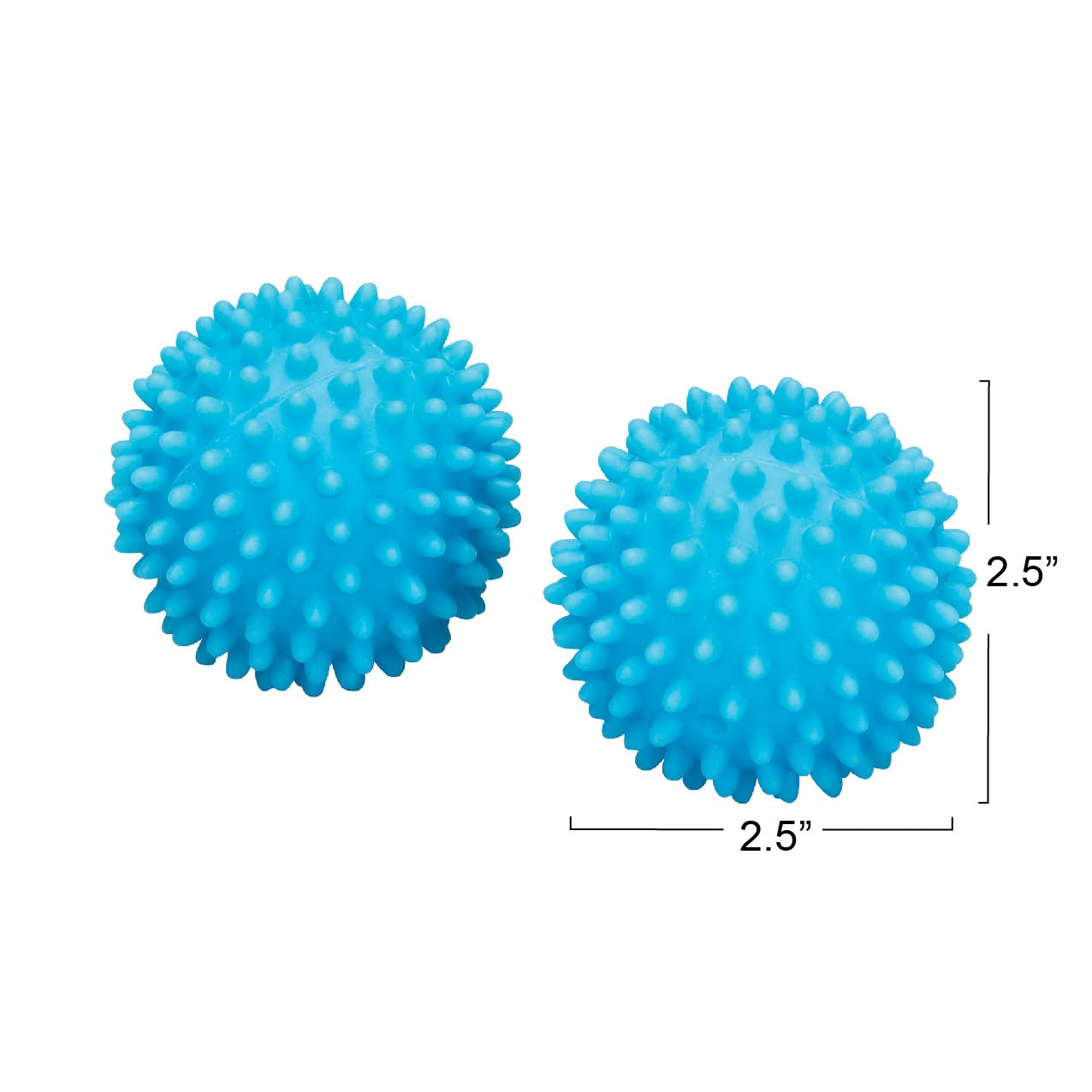 Household Essentials Soft Dryer Balls, 2.5" Diameter, Blue, Set of 2