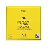 M&S Marks and Spencer, Breakfast Blend 80 Tea Bags (1 Pack) NEW - USA Stock