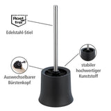 Basic Toilet Brush, Toilet Bowl Cleaner Brush with Holder, Toilet Bowl Brush, Toilet Brush with Holder, Plastic, Weiß, Dimensions 5.5 x 15 x 5.5 in