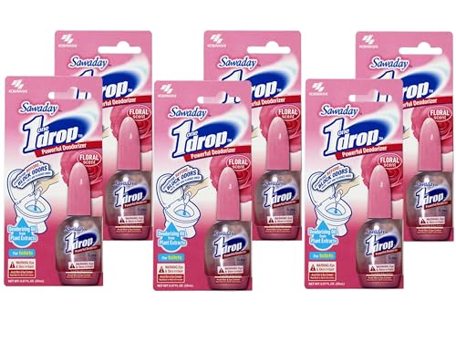 One-Drop Powerful Deodorizer, Floral Scent 0.67 Ounce 6 Pack