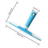 Shower Squeegee for Glass Doors, MEIBEI Squeegee for Shower Glass Door, Multi-Purpose Silicon Squeegee with Groove Gap Brush for Car Windshield, Tile