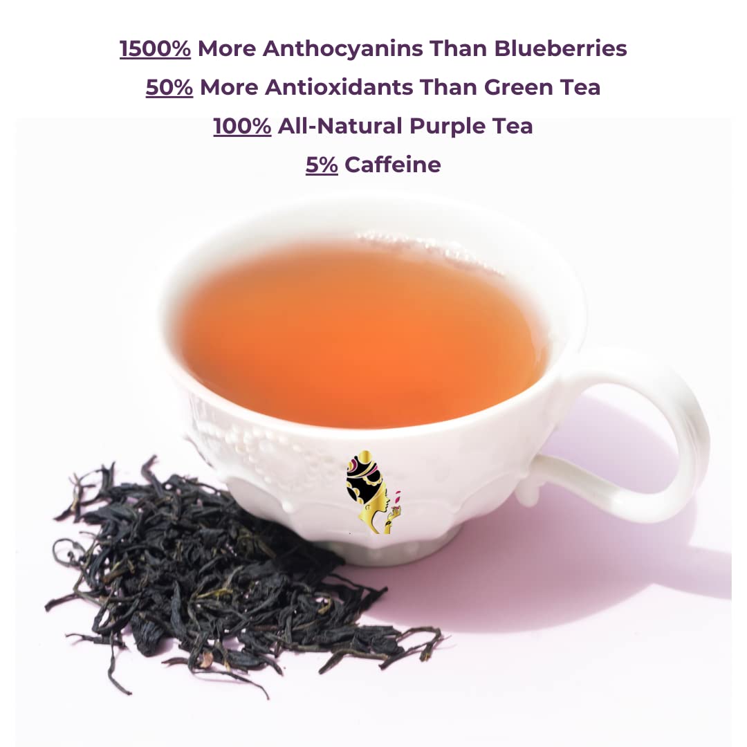 Chixotic Kenyan Purple Tea, Steamed Whole Leaf Loose Leaf Tea, Smooth Low Caffeine Whole Leaf Tea, Antioxidant-Rich Specialty Tea, 60g