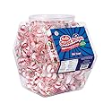 Bob's Sweet Stripes Bobs Sweet Stripes Soft Peppermint Candy - 250 Mints Individually Wrapped in Reusable Plastic Tub - Peppermint Candy White,Red