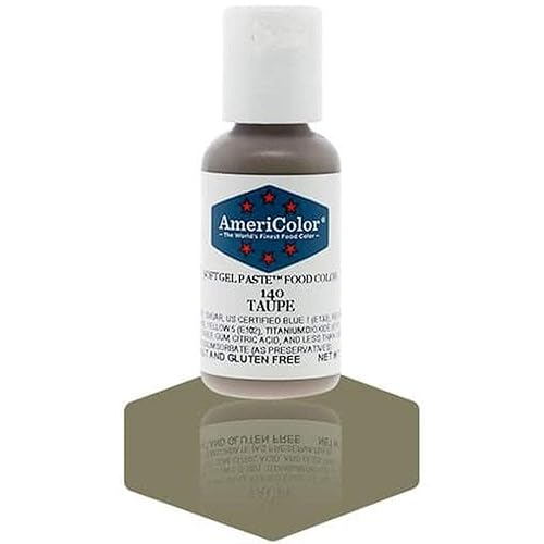 AmeriColor, Taupe, 0.75 Ounce Bottle, Soft Gel Paste Food Color