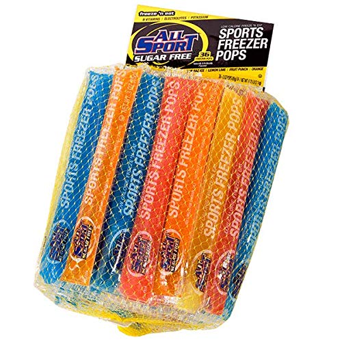 All Sport Zero Hydration Freezer Pops (Case of 144) - Each Case includes 1 Mircofiber Cooling Towel, Blue (Variety Pack (Sugar Free))