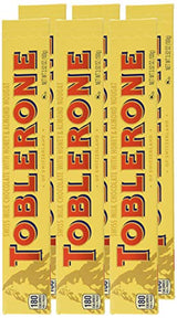 Toblerone Swiss milk chocolate with honey and Almond Nougat - 2 packs of 6 bars