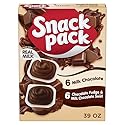 Snack Pack Milk Chocolate and Chocolate Fudge & Milk Chocolate Swirl Pudding Cups, 3.25 oz., 12-Count Family Pack