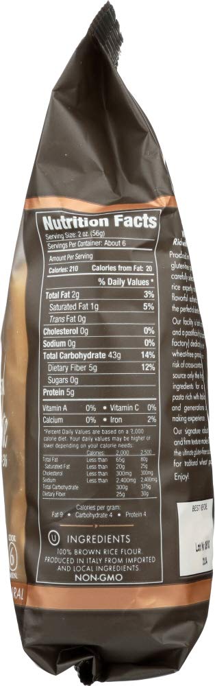 DeLallo Gluten Free Brown Rice, Penne Regate, 12-Ounce (Pack of 12) by DeLallo