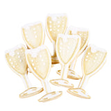 ½ Dz. Champagne Glass Cookies! Hand Painted Pink Elegance with a Stem of Bubbly! Hostess or Bridal Gift!