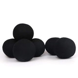Woolous Black Dryer Balls, Natural Reusable New Zealand Eco Sheep Handmade XL Organic Wool Laundry Dryer Balls(XL,6pack)