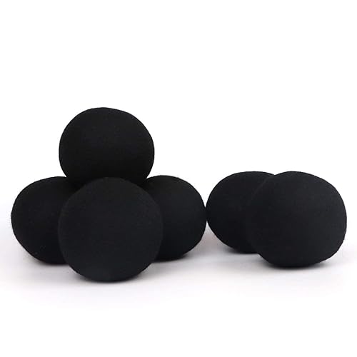 Woolous Black Dryer Balls, Natural Reusable New Zealand Eco Sheep Handmade XL Organic Wool Laundry Dryer Balls(XL,6pack)