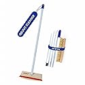 Professor Amos Tampico Brush Floor Scrub Brush with Squeegee 8" Brush 52" Pole