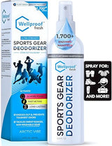 Wellproof 2-in-1 Sports Gear Cleaner & Odor Eliminator - 3X Powerful Nano-Enzyme Deodorizer for Athletic Gear, Baseball, Hockey, Football, Boxing