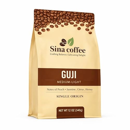 SINA COFFEE Premium 100% Arabica Ethiopian Coffee - Guji Single Origin Medium Roast Whole Bean Coffee - 16oz Freshly Roasted