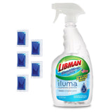 Libman Iluma Glass & Mirror Cleaner | Household Cleaning Products | Cleaning Supplies | Refillable Bottle | Glass Cleaner Spray | 24 fl oz Window