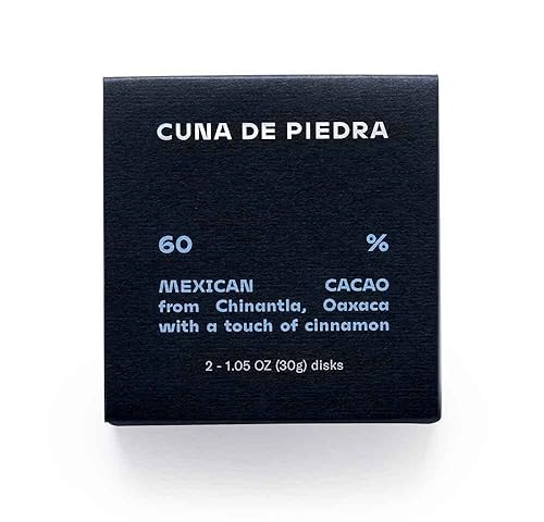 Cuna de Piedra Chocolate de Mesa Chinantla Oaxaca w/Mexican Cinnamon 60% | Directly Source, Single Origin Cacao, Made in Mexico | 1 x 60g Pack of 2