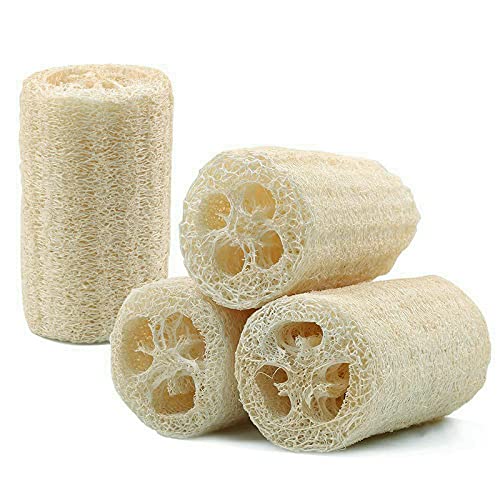 5PCS/10PCS Shower Sponge Scrubber Natural Loofah Luffa Scrubber Kitchen Clean Dish Rag (5PCS)