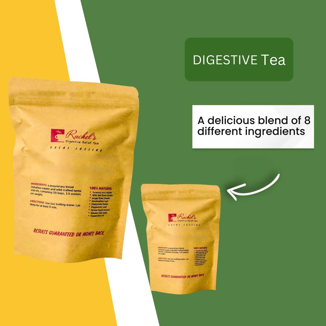 (120 Bags/240 Cups) Rachel’s Tea: Turmeric, Wild Yam, Ginger, Marshmallow, Chamomile, Peppermint, Fennel Slippery Elm