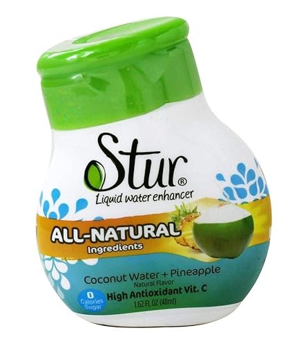Stur Coconut Pineapple Liquid Water Enhancer, 1.1 Fluid Ounce -- 6 per case.