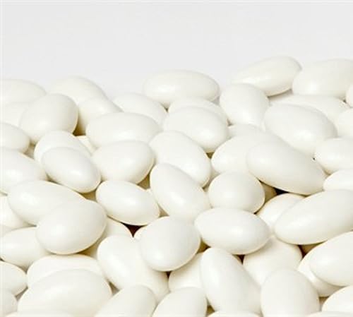 White Jordan Almonds by Its Delish, 10 LBS Bulk | Sugared Almond Nut with Sweet Hard Candy Coating - Bulk Wedding Favors, Bridal and Baby Showers