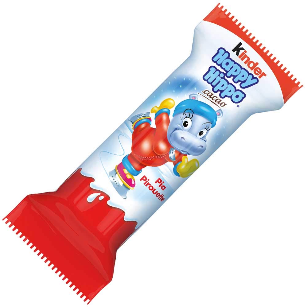 Kinder Happy Hippo Cocoa Cream Wafer Bars, Hazelnut Filling, 5 Pack