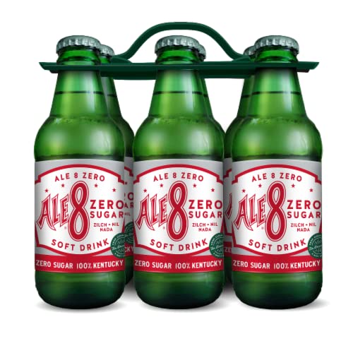 Ale 8 One, Diet, Zero Sugar Mini Bottles, 7 Ounces, Pack of 6, 100% Kentucky Soft Drink