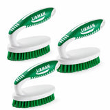 LIBMAN Small Scrub Brush - Heavy Duty Scrub Brush with Strong Stiff Bristles - 3 Pk Durable Cleaning Brushes for Cleaning Bathroom, Kitchen, Floor