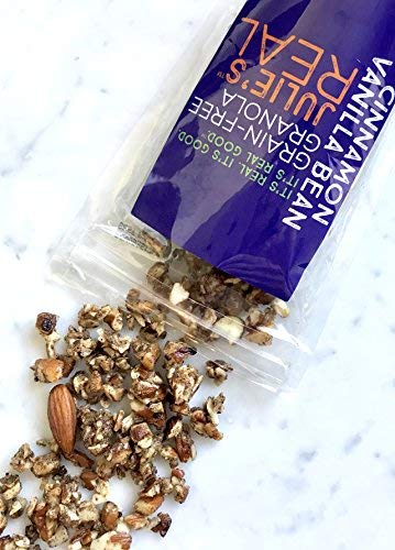 Julie's Real Grain Free Granola - Cinnamon Vanilla Bean - Gluten Free & Low Net Carb - Pack of 4