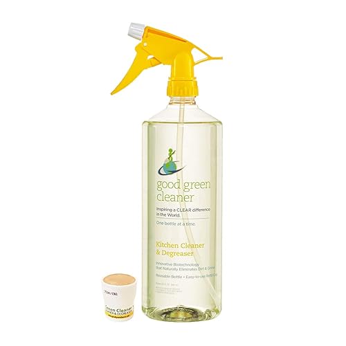 good green cleaner Kitchen Cleaner and Degreaser Starter Set | 32 ounce, Reusable Spray Bottle | Biodegradable Formula | Clean Your Kitchen Safely