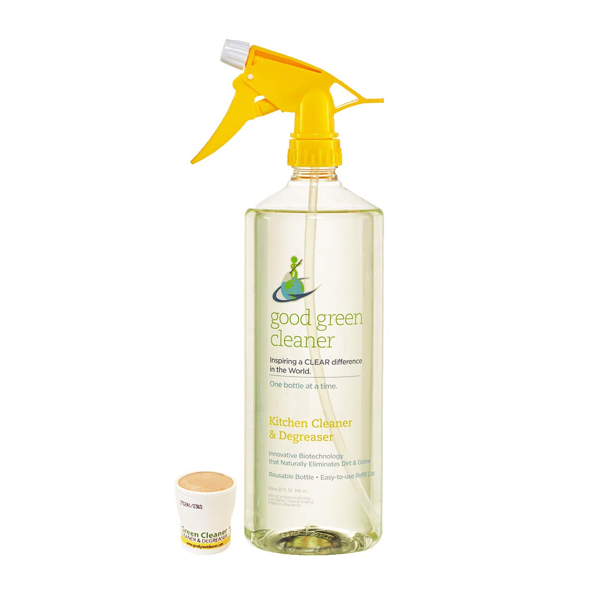good green cleaner Kitchen Cleaner and Degreaser Starter Set | 32 ounce, Reusable Spray Bottle | Biodegradable Formula | Clean Your Kitchen Safely