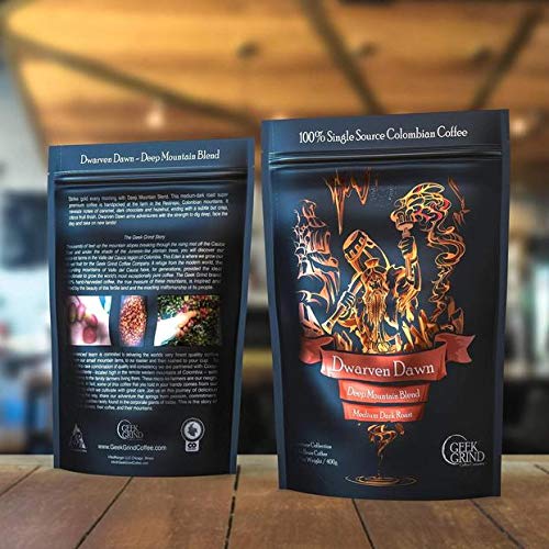 Geek Grind Dwarven Dawn Roast Whole Bean Coffee - 12oz Bag
