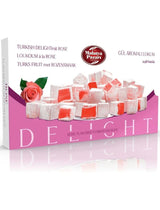 Malatya Pazari Rose Turkish Delight Candy, Soft, Chewy and Fragrant, 12.3oz