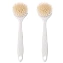 Facjoleco Dish Brush with Handle, Pot Brush, 2 Pack Kitchen Scrub Brushes for Cleaning, Dish Scrubber with Soft Bristles for Sink, Pots, Pans