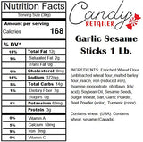Candy Retailer Garlic Sesame Sticks 1 Lb.