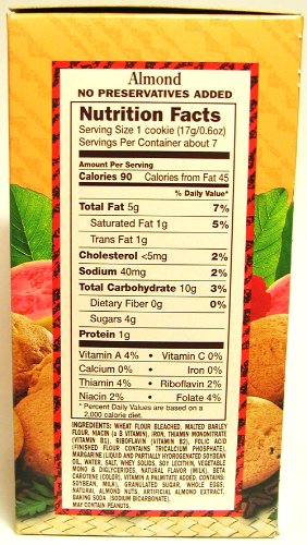 Kauai Kookie Almond Hawaiian Home Style Cookies 5 oz. box
