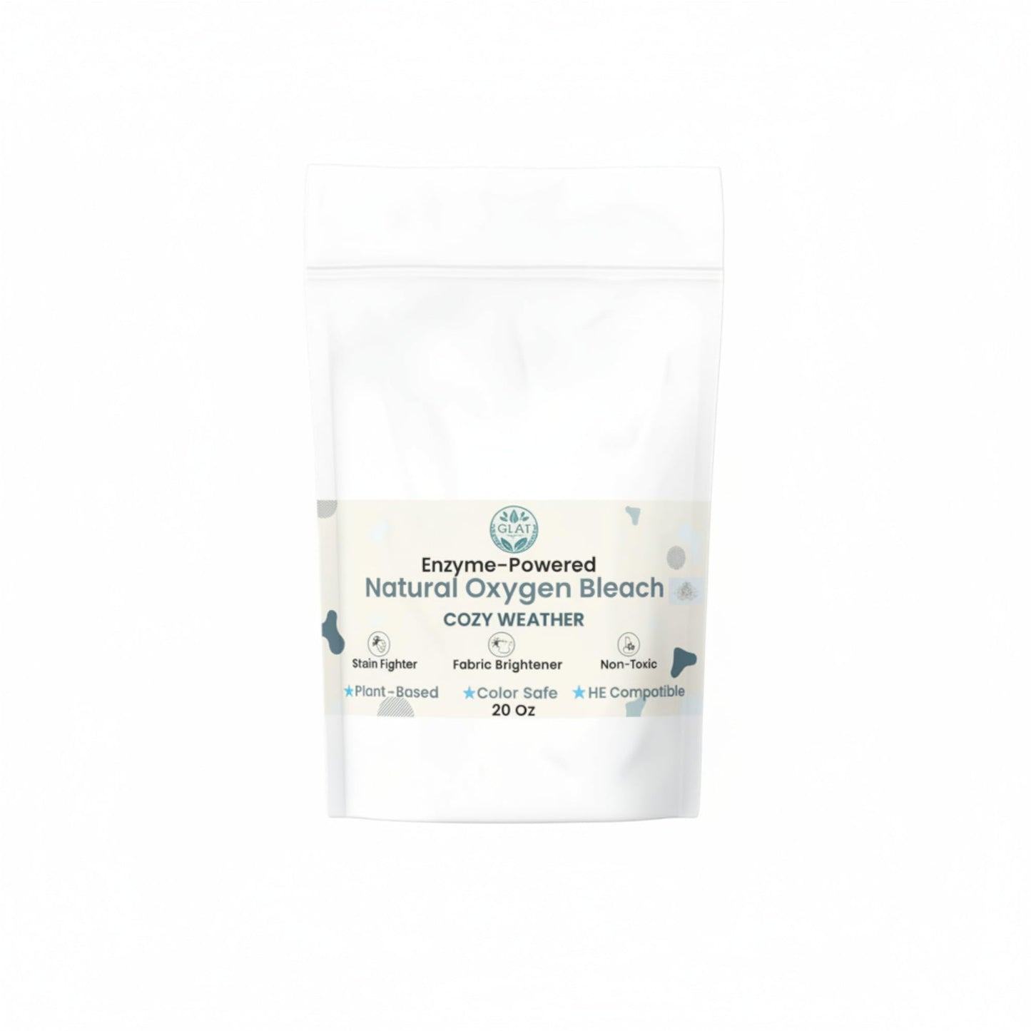 GLAT Group Enzyme-Powered Natural Oxygen Bleach (Powder) - Cozy Weather | Chlorine-Free Stain Remover & Laundry Whitener | Safe for Colors, Septic