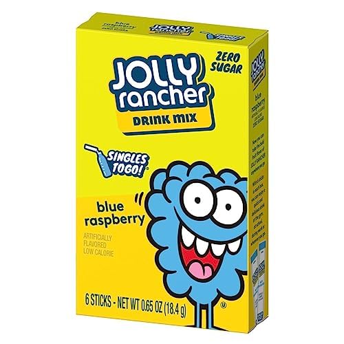 Jolly Rancher SINGLES TO GO! Drink Mix WaterTok Bundle - Blue Raspberry, Green Apple, Watermelon and Cherry Drink Mix
