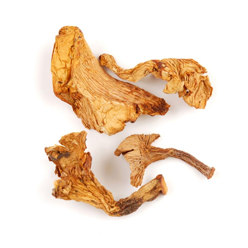 Essential Spice Dried Chanterelle Mushrooms - Whole, Golden & Earthy Flavor - Gourmet Quality for Sauces, Risottos, Pasta & Game Meats - Easy